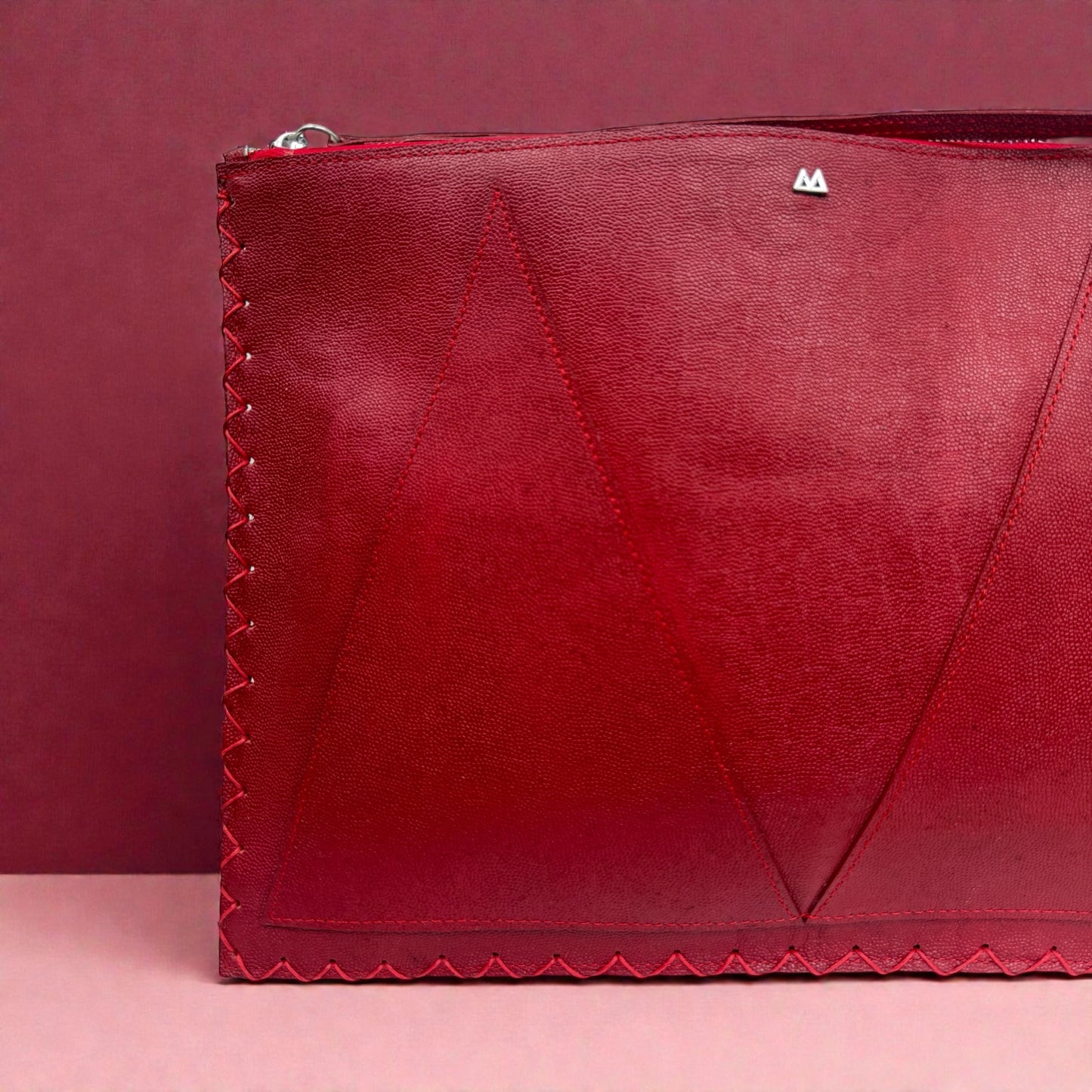 Red Flat Travel Clutch