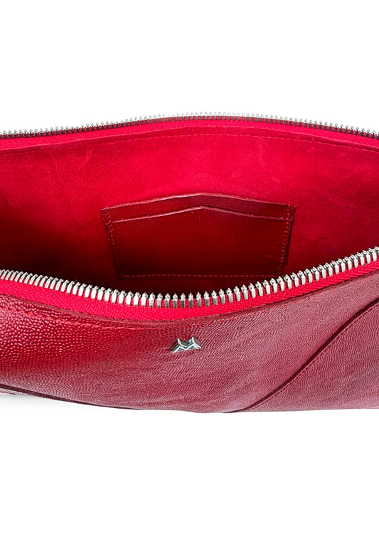 Red Flat Travel Clutch