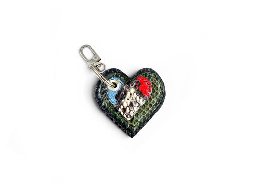 Trio Heart Key Charm
