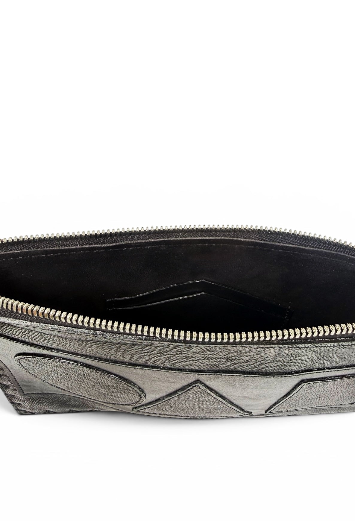 Black Geo Flat Pouch