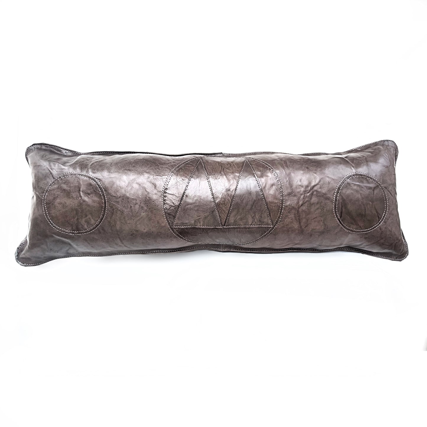 Crinkled Grey Long Accent Pillow
