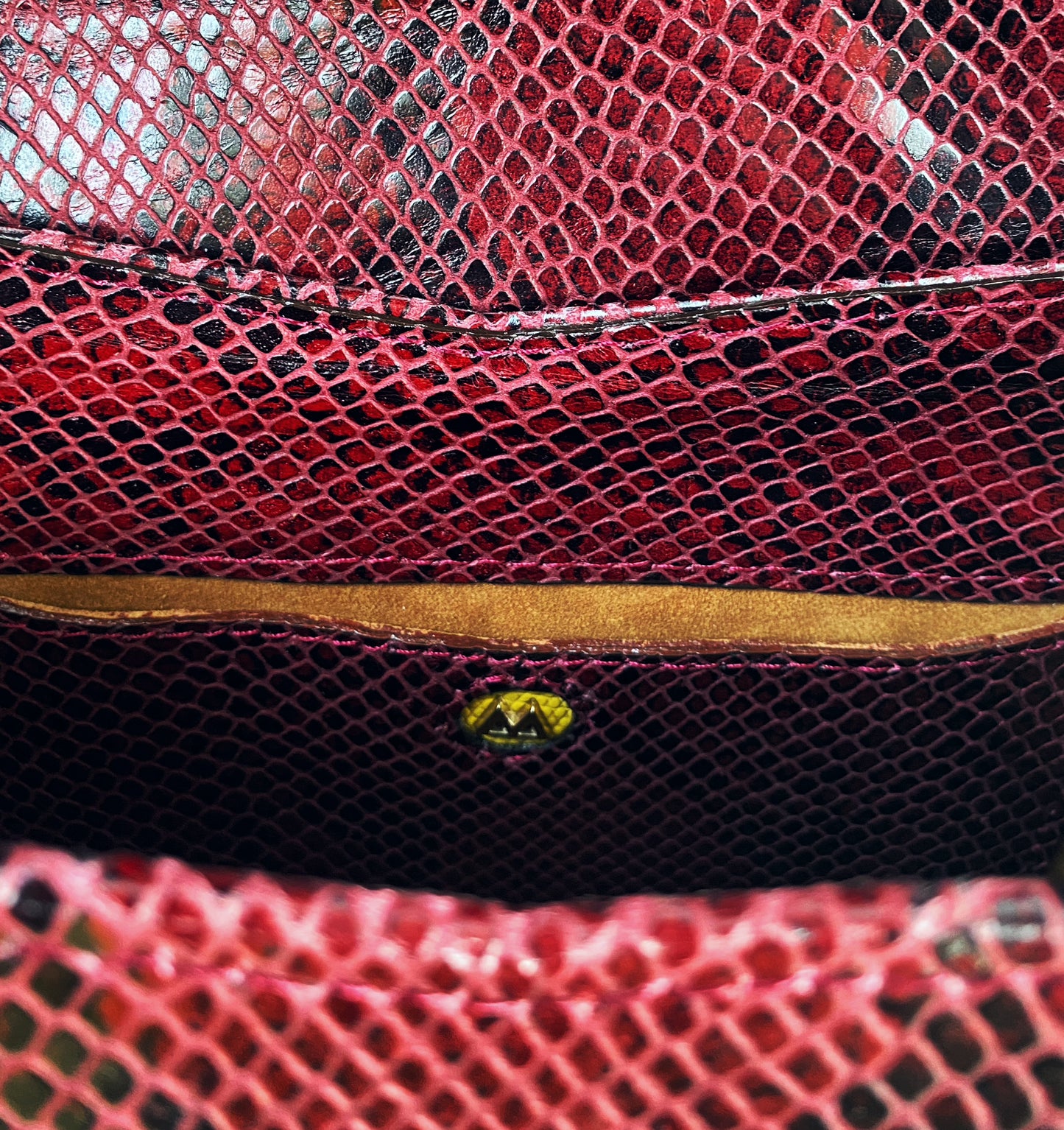 WINE SNAKESKIN ESE HOBO