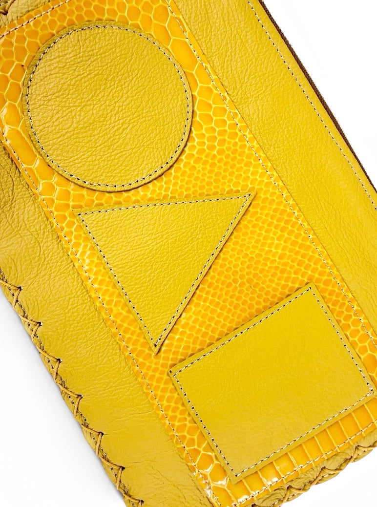 Yellow Geo Flat Pouch