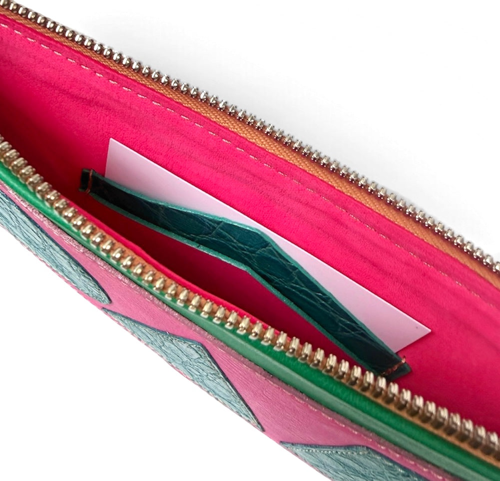 Tropical Pop Geo Flat Pouch