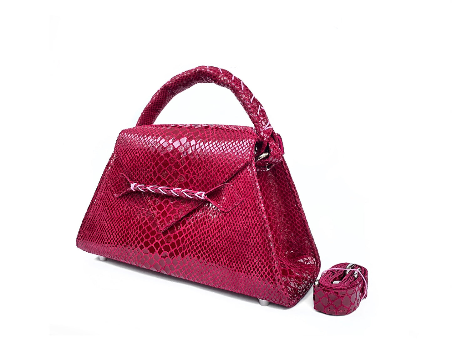 FUSHIA PINK SNAKESKIN ESE MINI