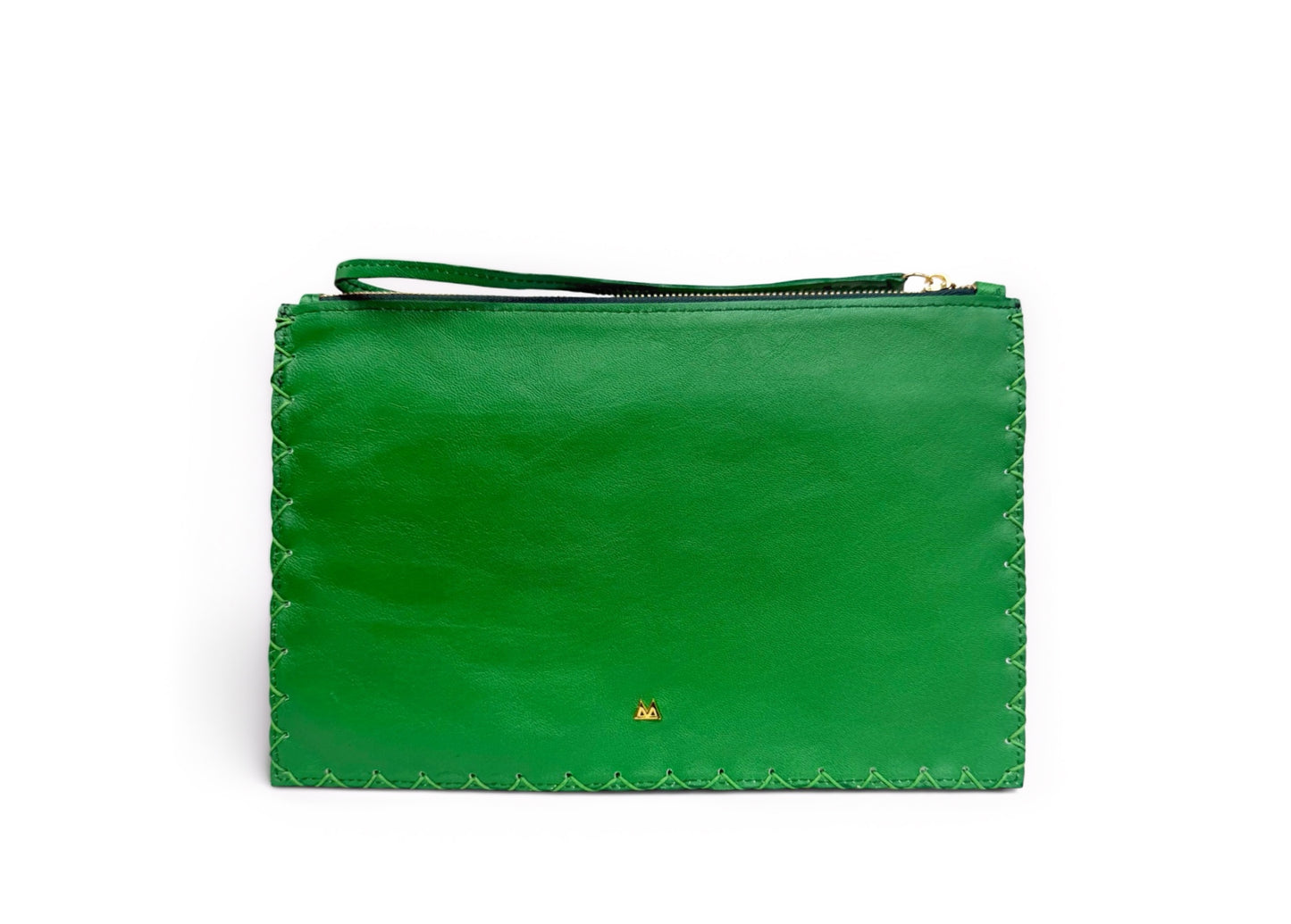 Green Geo Flat Pouch