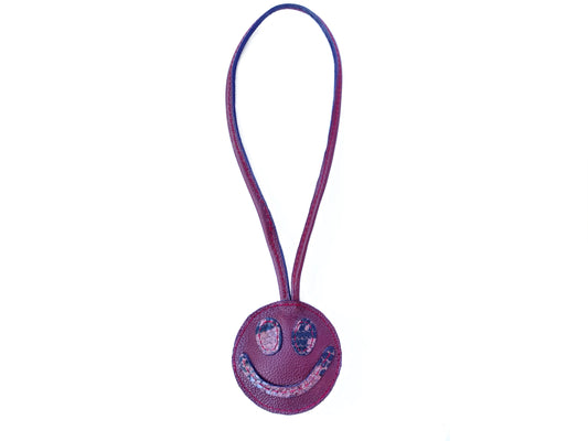 WINE SMILEY FACE CHARM