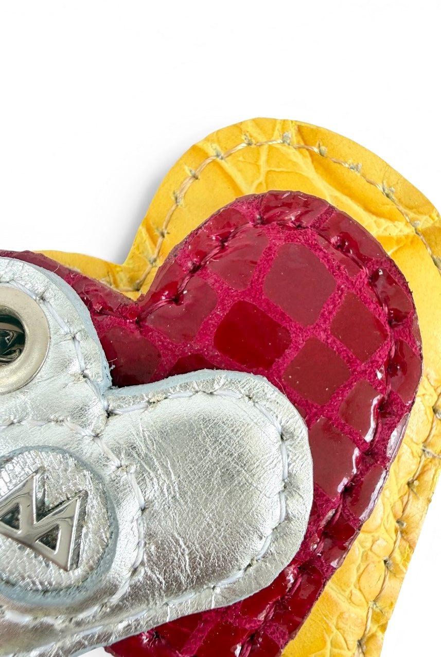 Trio Heart Key Charm