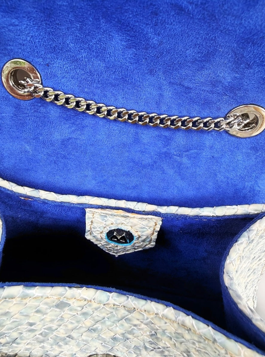 Blue Wash Karung Snake Ese Toy Chain