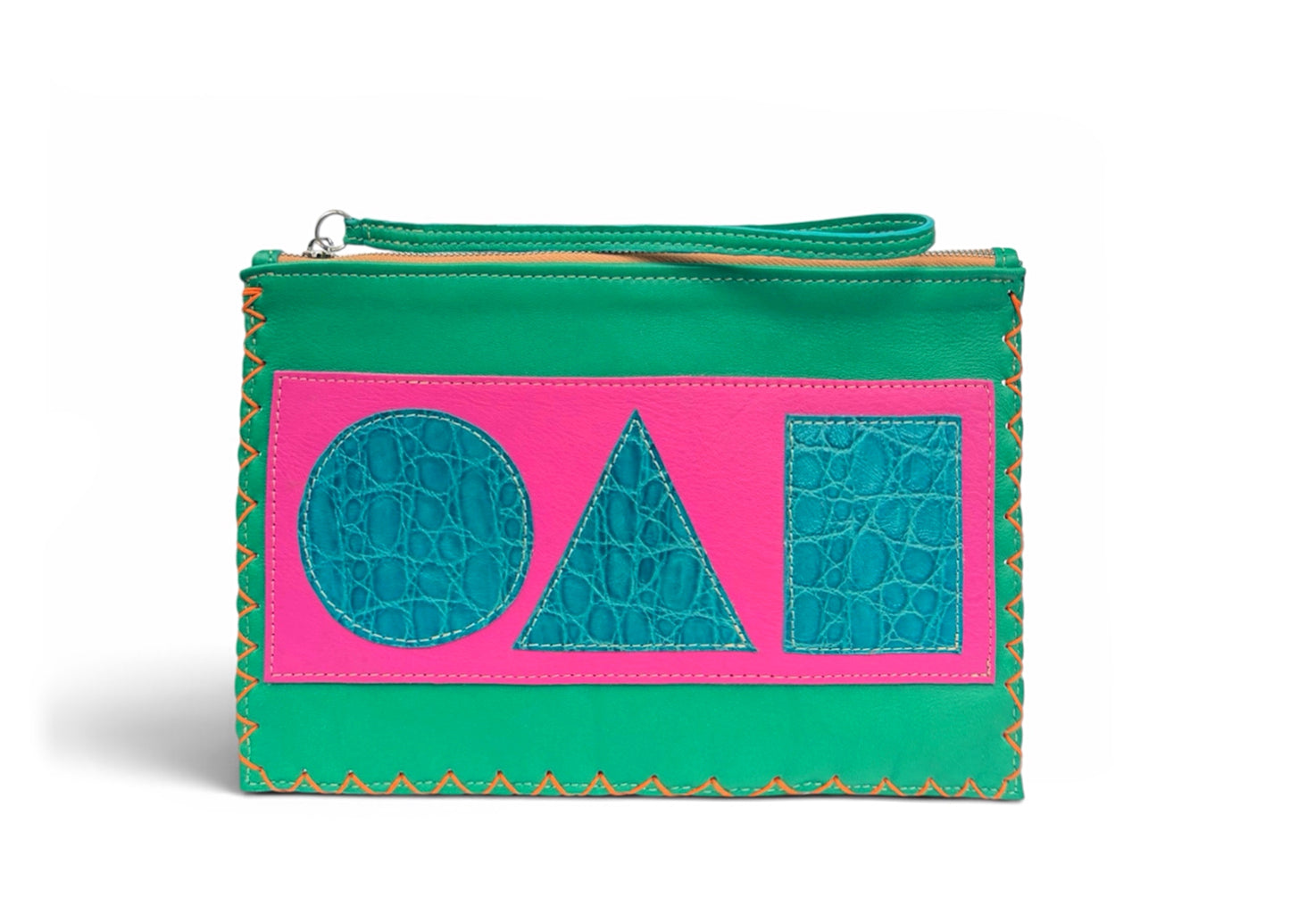 Tropical Pop Geo Flat Pouch