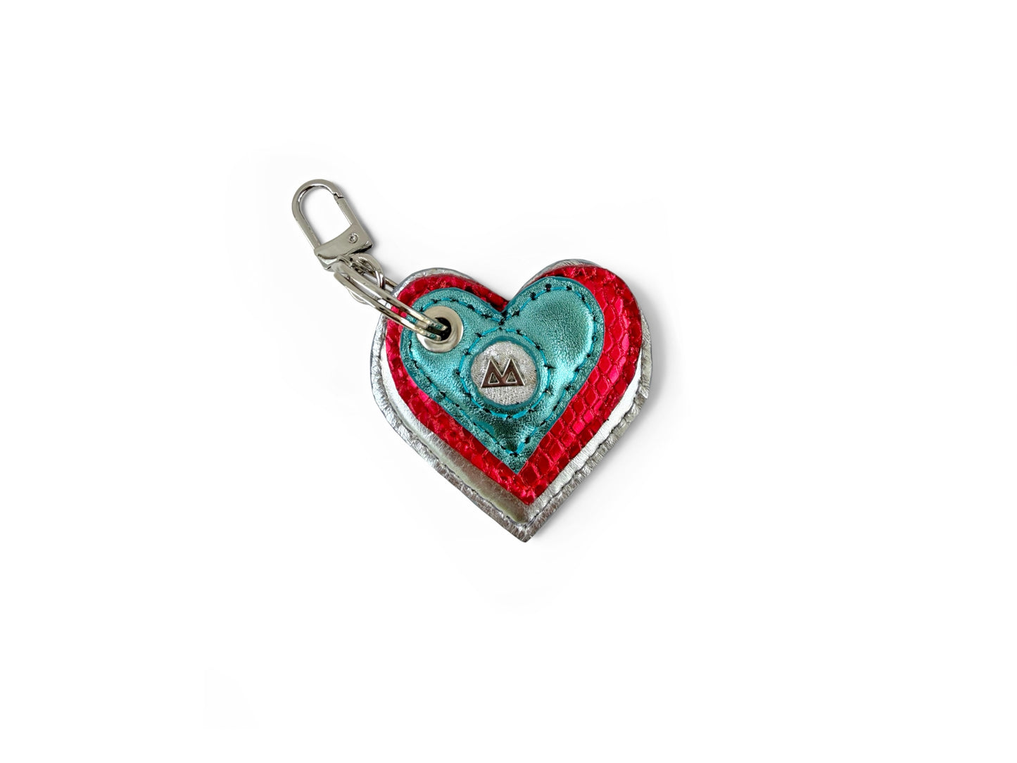 Trio Heart Key Charm