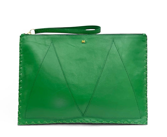 Green Flat Travel Clutch