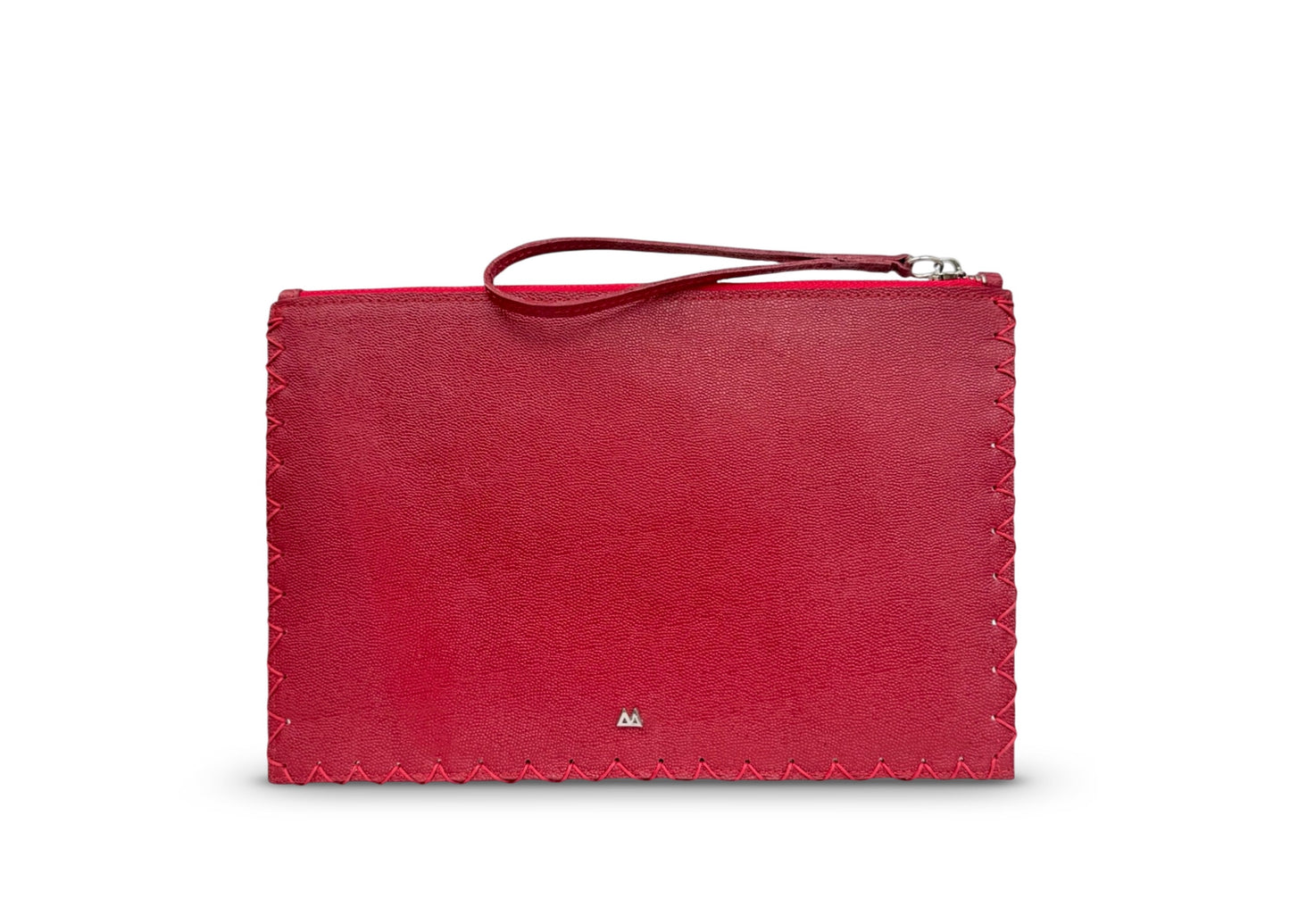 Red Geo Flat Pouch