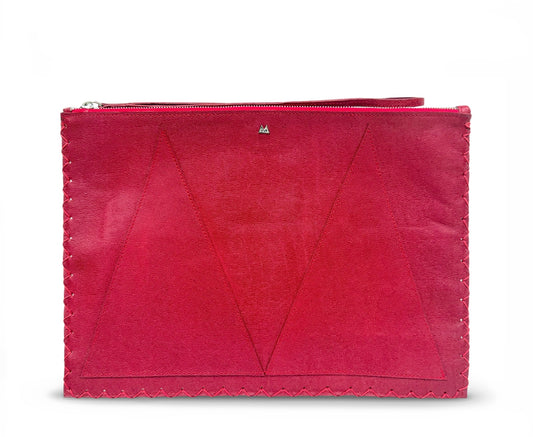 Red Flat Travel Clutch
