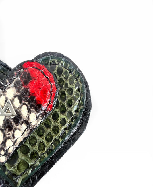Trio Heart Key Charm