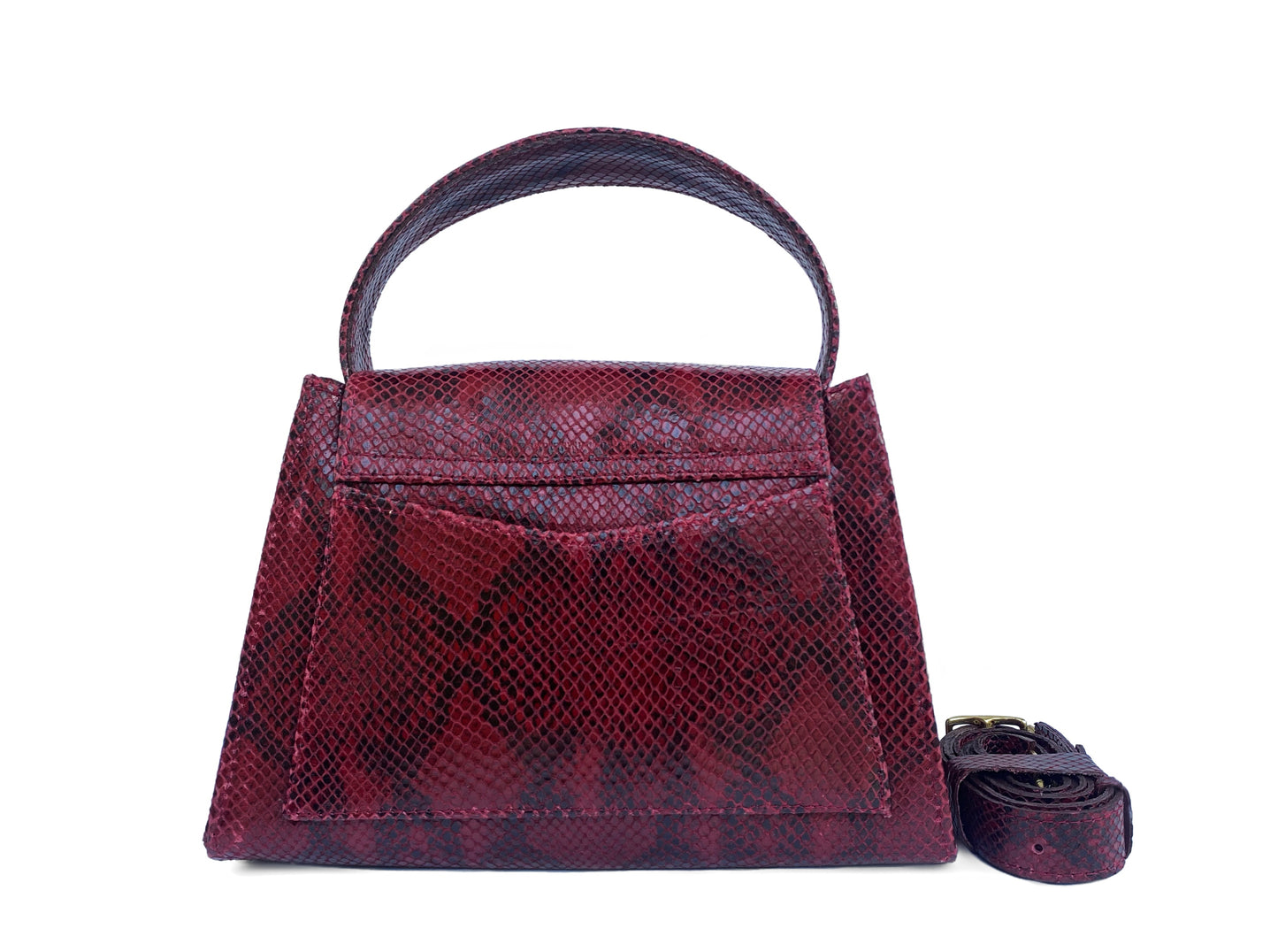 WINE SNAKESKIN ESE HOBO