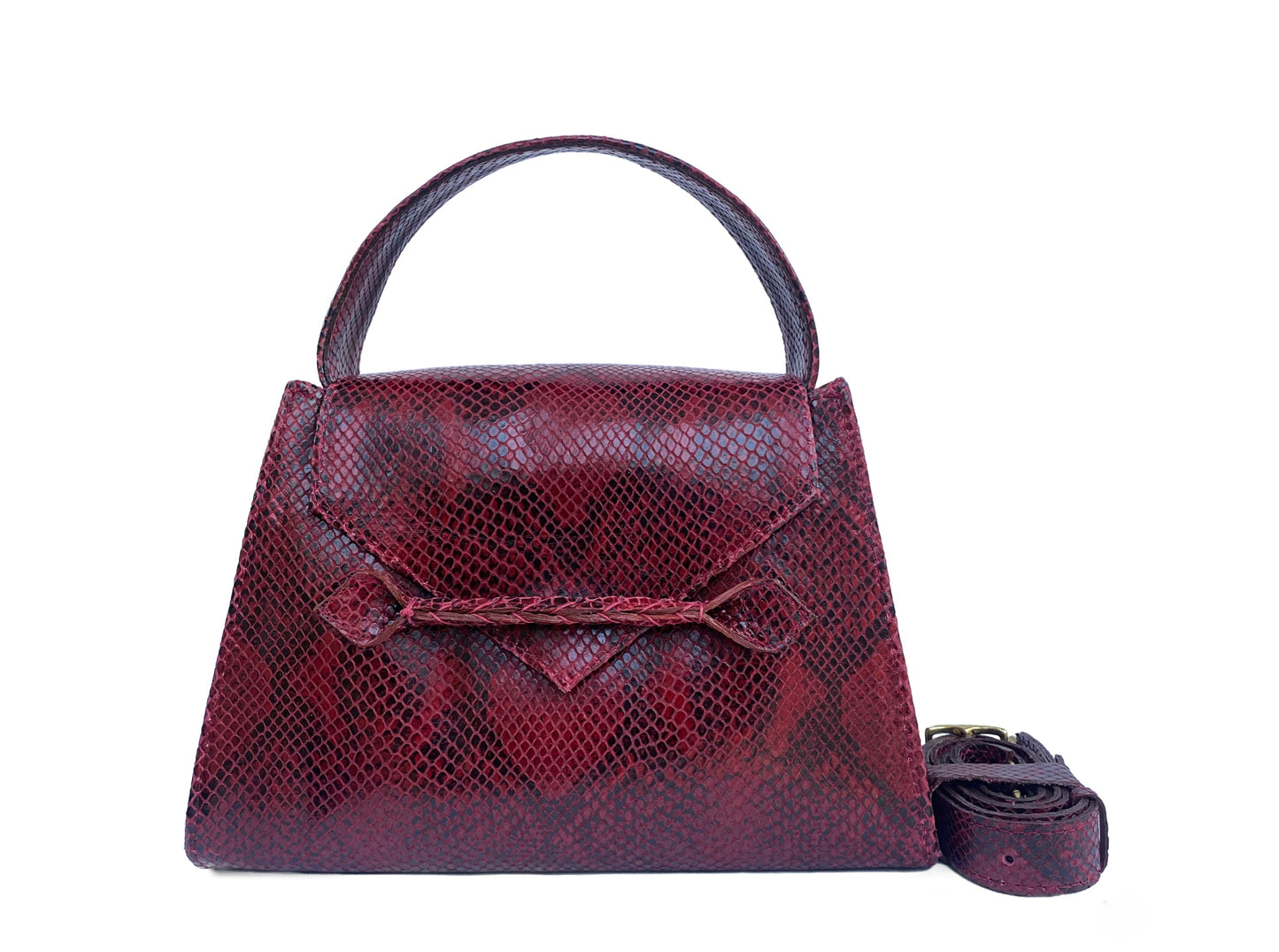 WINE SNAKESKIN ESE HOBO