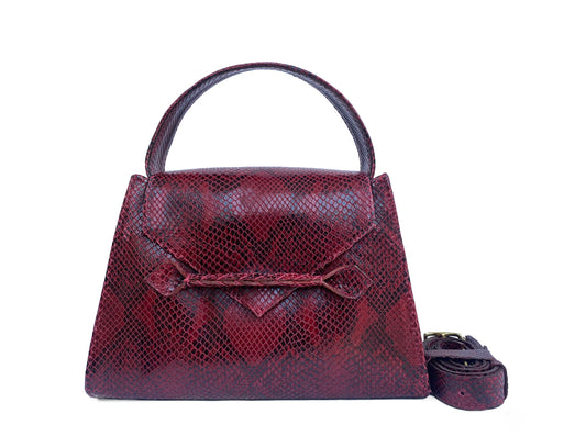 WINE SNAKESKIN ESE HOBO