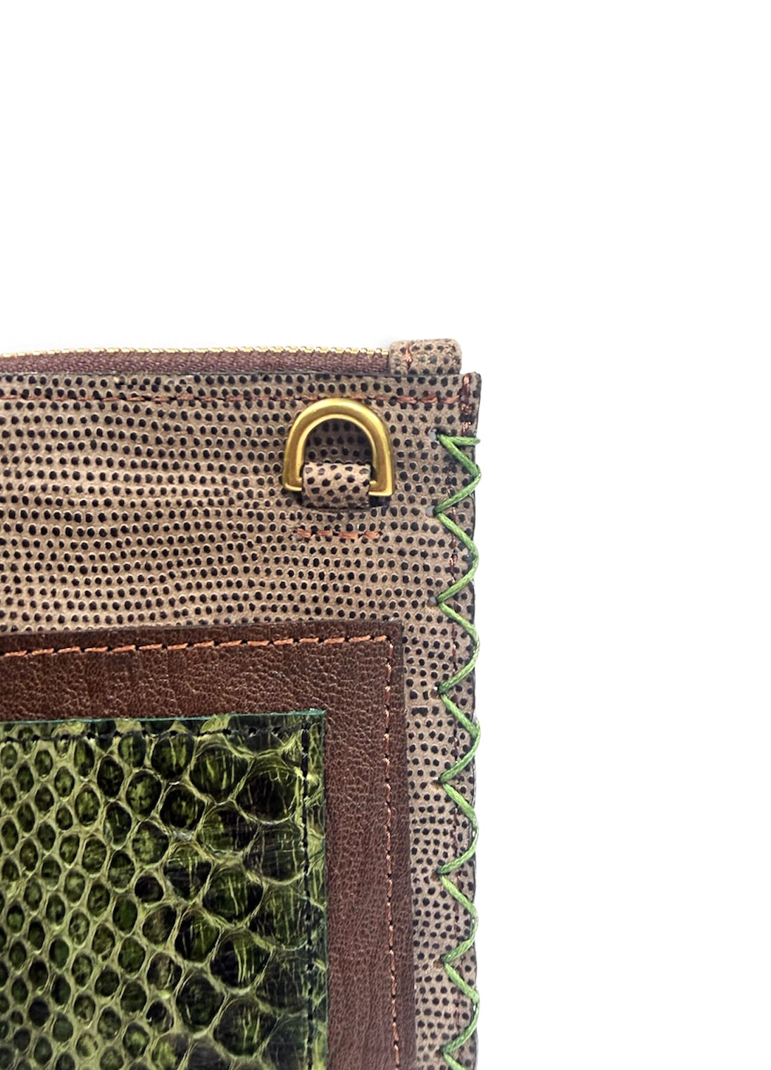 Earthy Geo Flat Crossbody Pouch