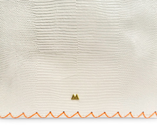 Cream Sunset Geo Flat Crossbody Pouch